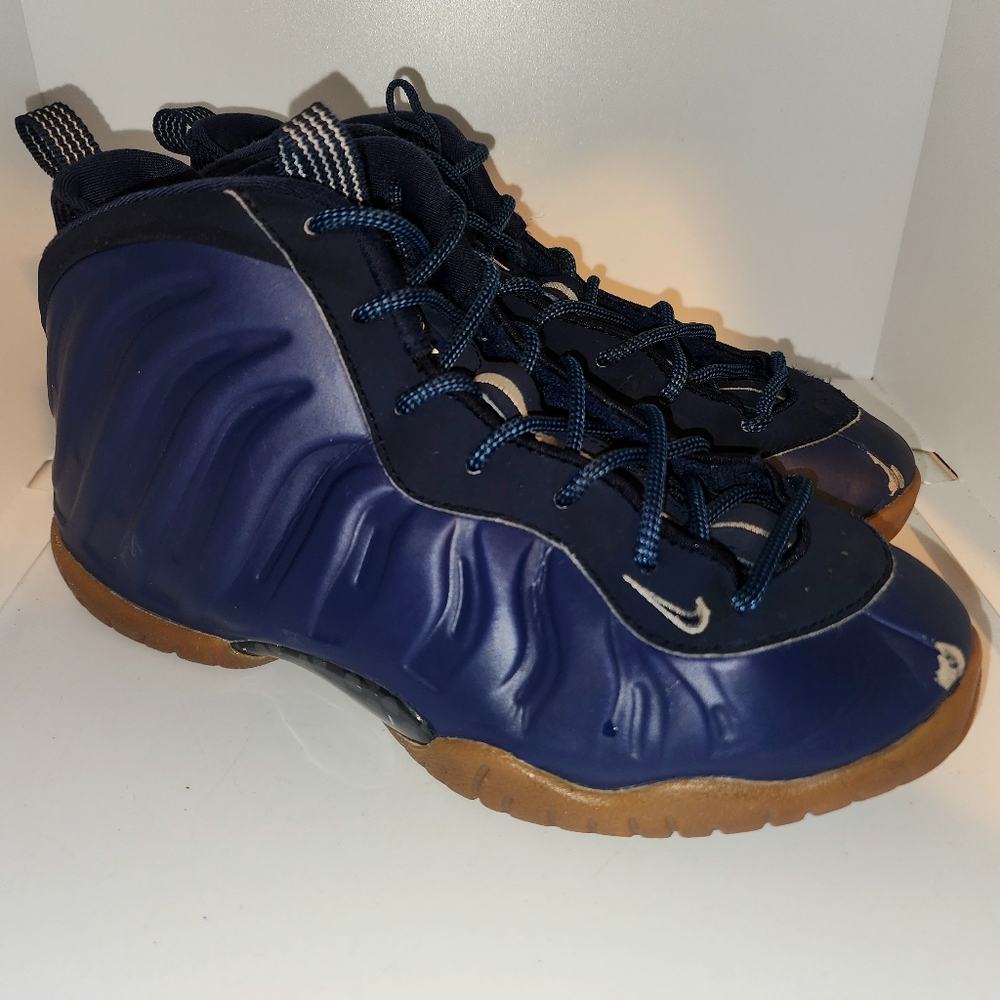 NIKE Little Posite One kids size 2Y Foamposite  Midnight Navy
